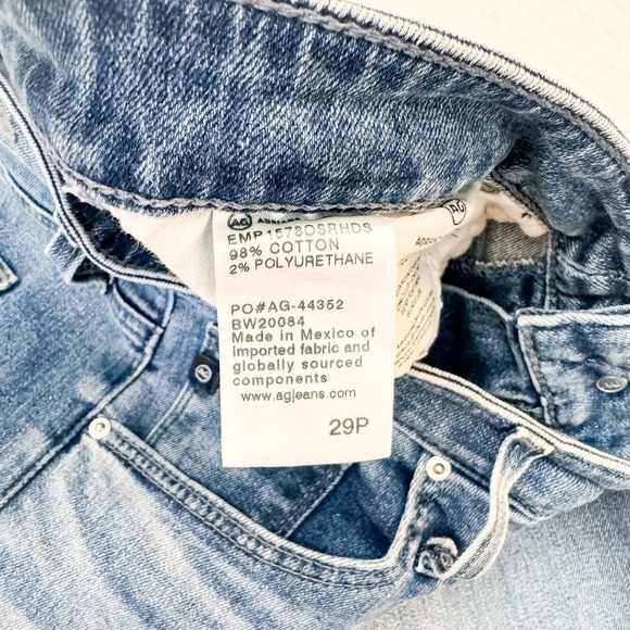 AG The High-Rise Stevie Ankle Petite Slim Straight Denim Jeans Size 29 - Picture 6 of 7